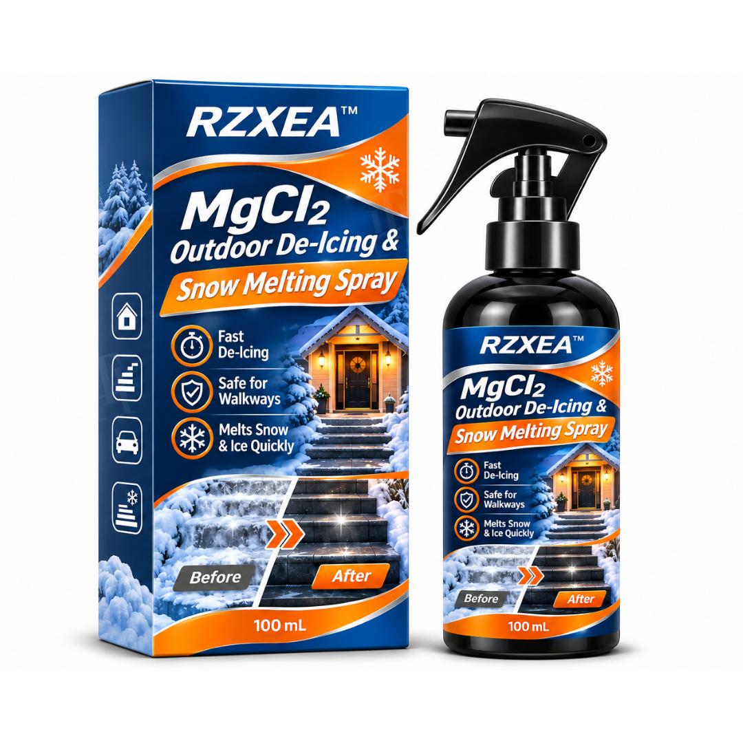 🏆 Official Store | RZXEA™ MgCl₂ Outdoor De-Icing & Snow Melting Spray