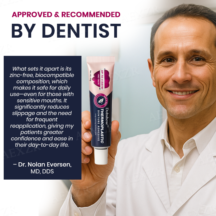 🦷⭐[Official Store]:Dobshow® Thermoplastic Denture Adhesive🦷 –🔒 No More Daily Glue !✅✨