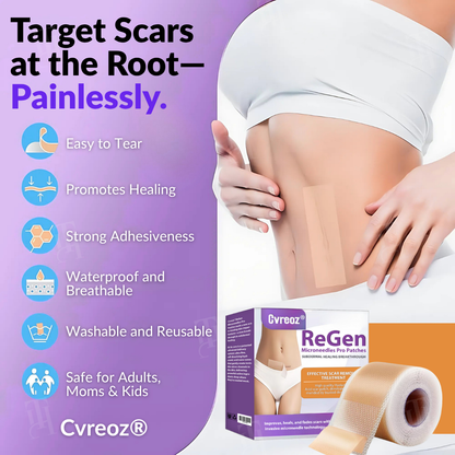 Cvreoz® ReGen Microneedles Pro Patches⭐Effective for: Various skin conditions including rashes, spots, papules, scars, keratosis, acne, sores, rashes, skin growths and warts