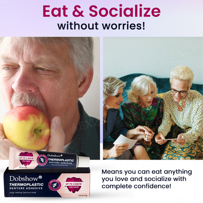 🦷⭐[Official Store]:Dobshow® Thermoplastic Denture Adhesive🦷 –🔒 No More Daily Glue !✅✨
