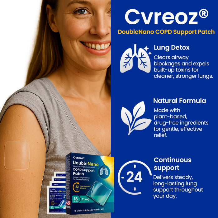 ✅🍀🍀 Official Store: Cvreoz® DoubleNano COPD Support Patch -🍀 Natural Lung Cleanse for Easier Breathing 🫁