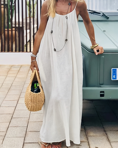 🏖️Last day sale 50% OFF💕20K+ SOLD!⚡RZXEA™ Women‘s Casual Backless Spaghetti Strap Maxi Dress🌟🌊