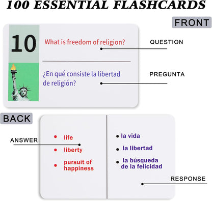 AEXZR® U.S. Civics Test Flash Cards