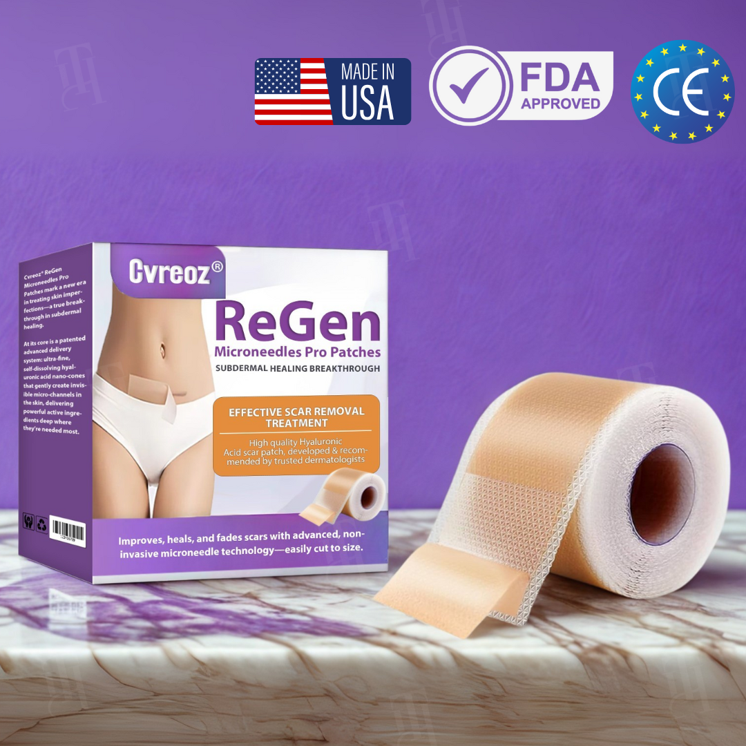 Cvreoz® ReGen Microneedles Pro Patches⭐Effective for: Various skin conditions including rashes, spots, papules, scars, keratosis, acne, sores, rashes, skin growths and warts