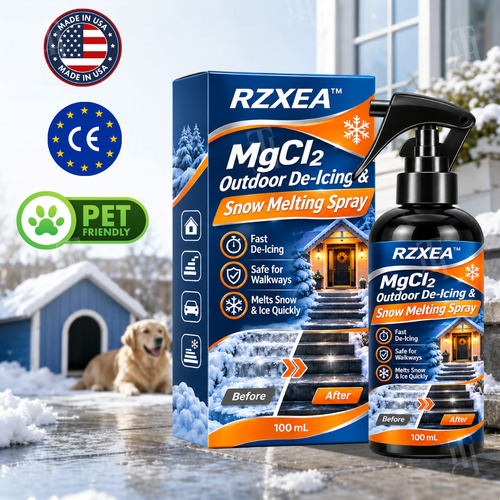 🏆 Official Store | RZXEA™ MgCl₂ Outdoor De-Icing & Snow Melting Spray