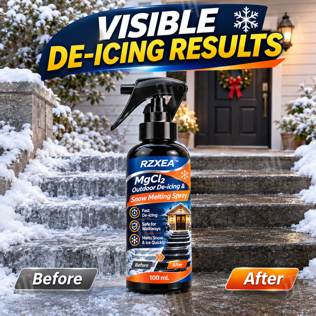 🏆 Official Store | RZXEA™ MgCl₂ Outdoor De-Icing & Snow Melting Spray