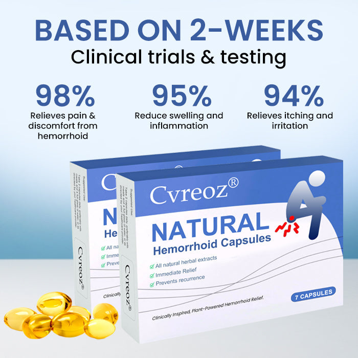 Official Store: Cvreoz® Natural Hemorrhoid Capsules - 7 Days to a Happy, Pain-Free 🍑—Guaranteed!