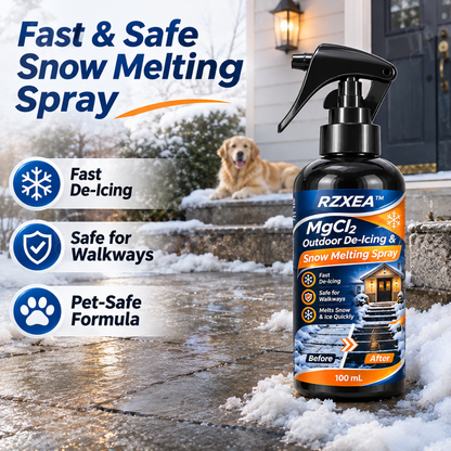 🏆 Official Store | RZXEA™ MgCl₂ Outdoor De-Icing & Snow Melting Spray