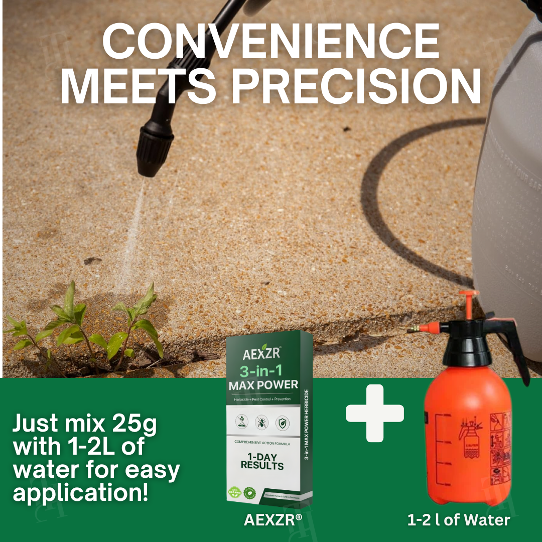 [Official Store] AEXZR® 3 in 1 Max Power Herbicide– Kills Weeds in 24 Hours, Safe for Kids & Pets