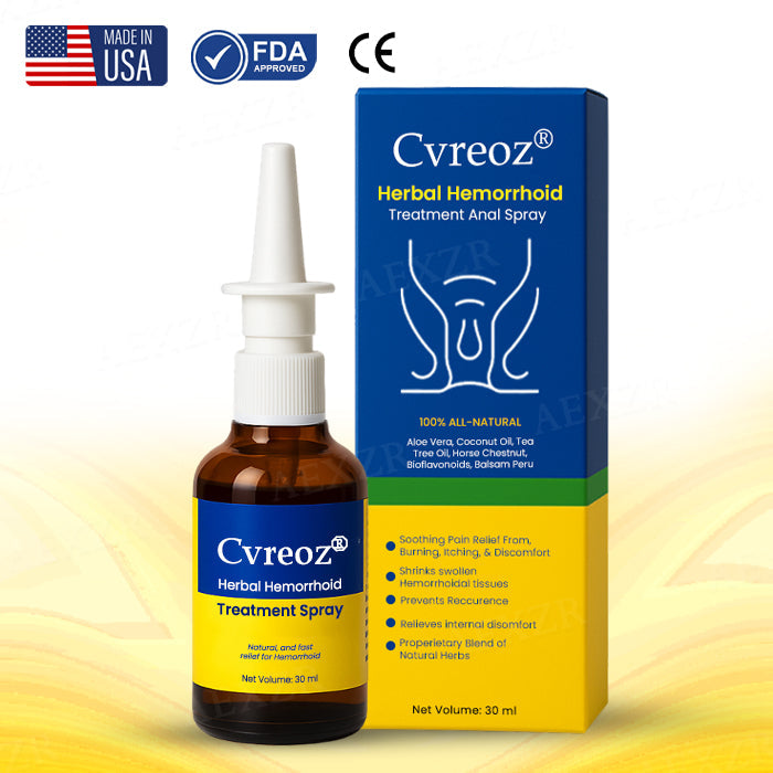 Official Store: Cvreoz® Herbal Hemorrhoid Treatment Anal Spray – 7 Days to a Happy, Pain-Free 🍑—Guaranteed!