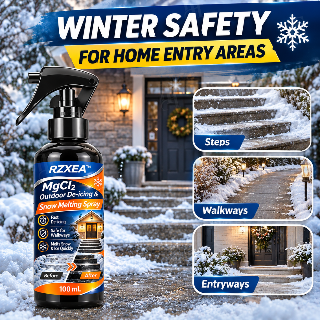 🏆 Official Store | RZXEA™ MgCl₂ Outdoor De-Icing & Snow Melting Spray