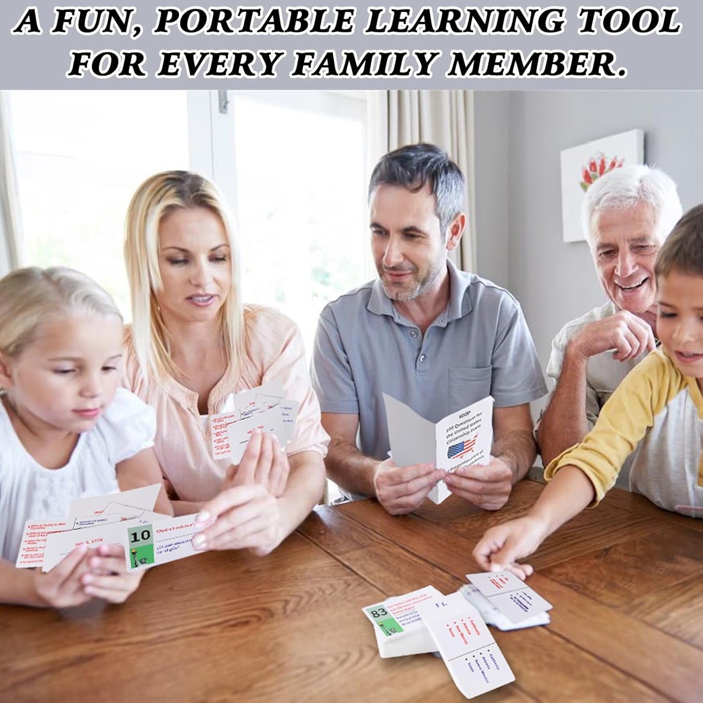 AEXZR® U.S. Civics Test Flash Cards