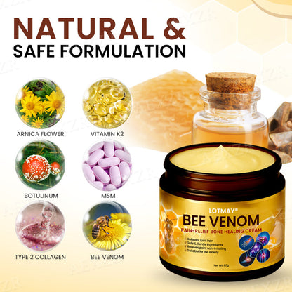 🏆Offical Store: LOTMAY® Bee Venom Pain-Relief Bone Healing Cream - Stop Suffering - Start Healing in Minutes