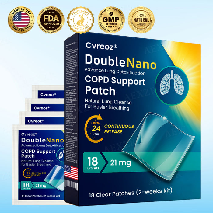✅🍀🍀 Official Store: Cvreoz® DoubleNano COPD Support Patch -🍀 Natural Lung Cleanse for Easier Breathing 🫁