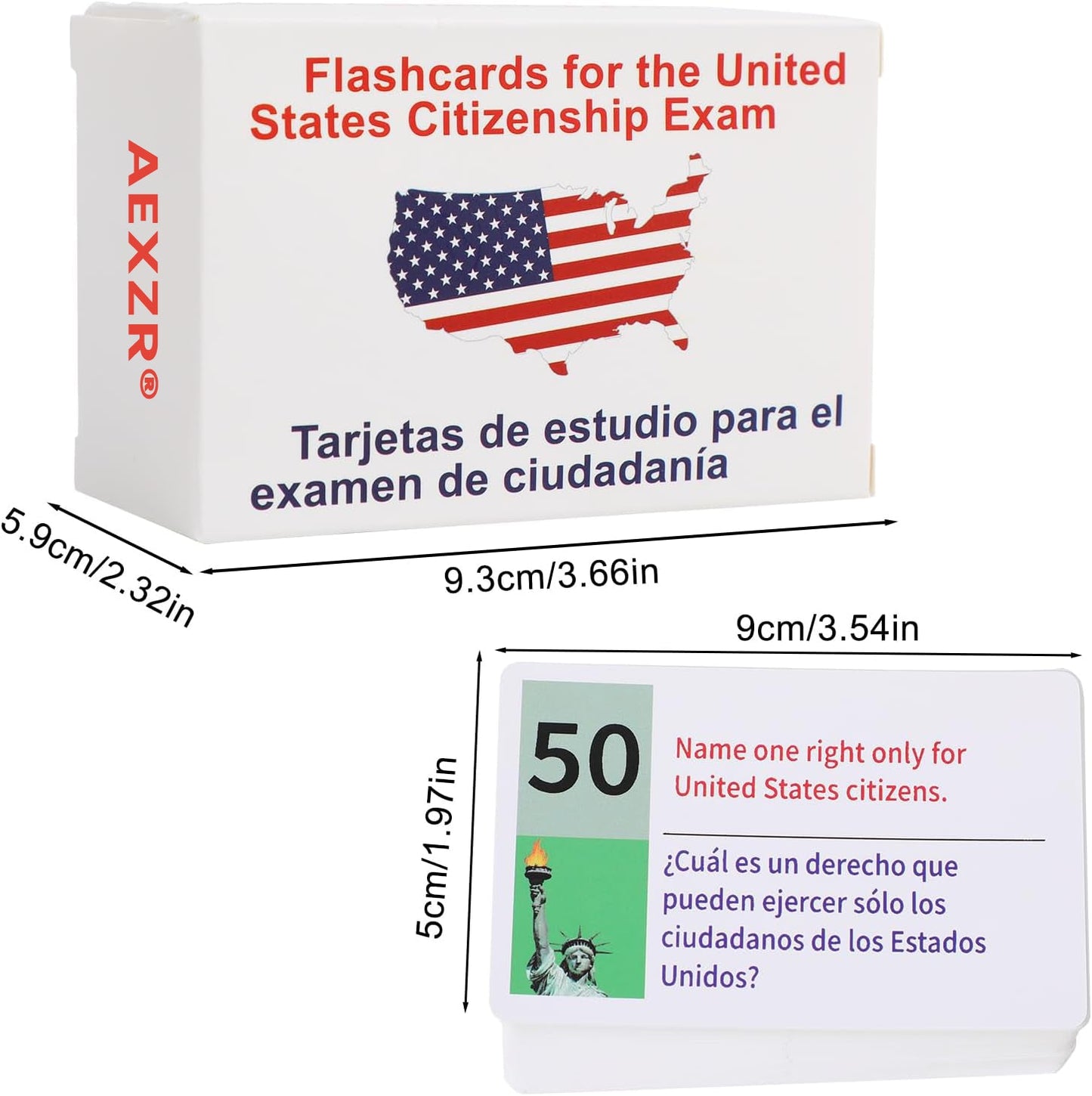 AEXZR® U.S. Civics Test Flash Cards