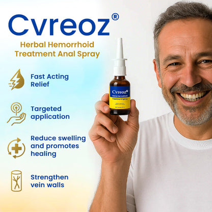 Cvreoz® Herbal Hemorrhoid Treatment Anal Spray -7 Days to a Happy, Pain-Free 🍑—Guaranteed!