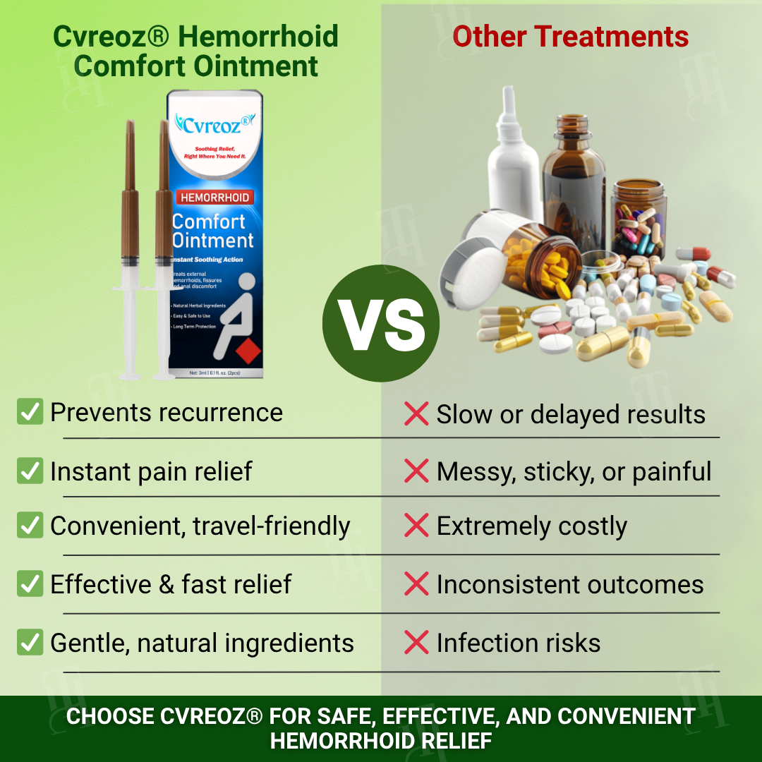 Official Store: Cvreoz® Hemorrhoid Comfort Ointment - 7 Days to a Happy, Pain-Free 🍑—Guaranteed!