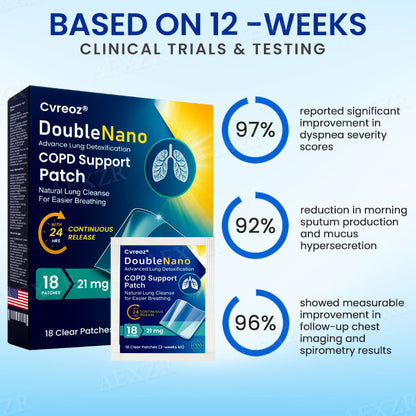 ✅🍀🍀 Official Store: Cvreoz® DoubleNano COPD Support Patch -🍀 Natural Lung Cleanse for Easier Breathing 🫁