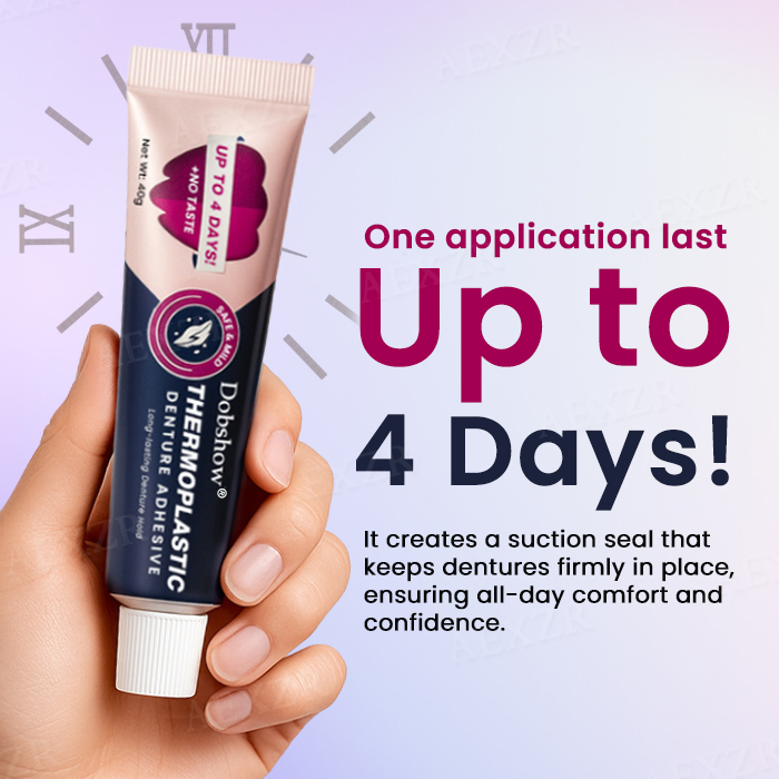 🦷⭐[Official Store]:Dobshow® Thermoplastic Denture Adhesive🦷 –🔒 No More Daily Glue !✅✨