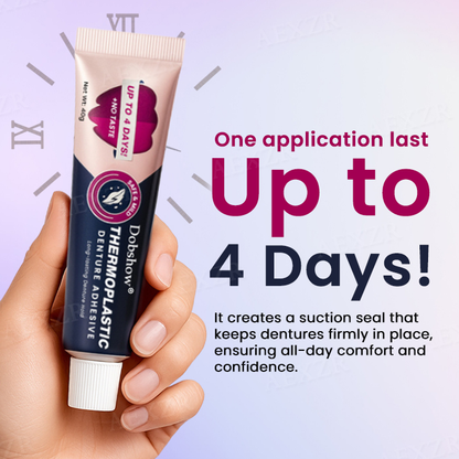 🦷⭐[Official Store]:Dobshow® Thermoplastic Denture Adhesive🦷 –🔒 No More Daily Glue !✅✨