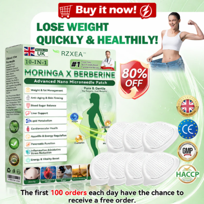 Official Store | 🩹 RZXEA™ Moringa & Berberine NAD+ 10-in-1 Nano Microneedle Patch (𝐉𝐮𝐬𝐭 𝐨𝐧𝐜𝐞 𝐚 𝐝𝐚𝐲, 𝐯𝐢𝐬𝐢𝐛𝐥𝐞 𝐜𝐡𝐚𝐧𝐠𝐞𝐬 𝐢𝐧 𝟕 𝑫𝐚𝐲𝐬） ✅ 𝐅𝐨𝐫 𝐎𝐛𝐞𝐬𝐢𝐭𝐲, 𝙇𝙊𝙊𝙎𝗘 𝗦𝗞𝗜𝗡,𝐝𝐢𝐚𝐛𝐞𝐭𝙚𝙨, 𝐬𝐥𝐞𝐞𝐏 𝐚𝐩𝐧𝐞𝐚, 𝐣𝐨𝐢𝐧𝐭 𝐢𝐬𝐬𝐮𝙚𝙨, 𝐚𝐧𝐝 𝐦𝐨𝐫𝐞 🌻