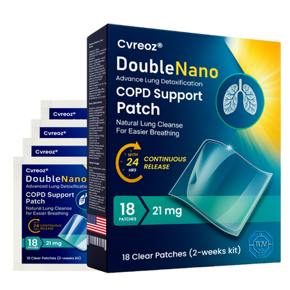 ✅🍀🍀 Official Store: Cvreoz® DoubleNano COPD Support Patch -🍀 Natural Lung Cleanse for Easier Breathing 🫁