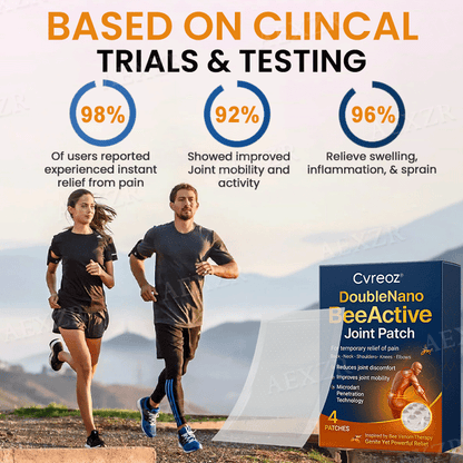 ✅⭐Official Store: Cvreoz® DoubleNano BeeActive Joint Patch –🐝 🦵Relief for Shoulder, Neck, Back & Knee Pain in 10 Minutes!