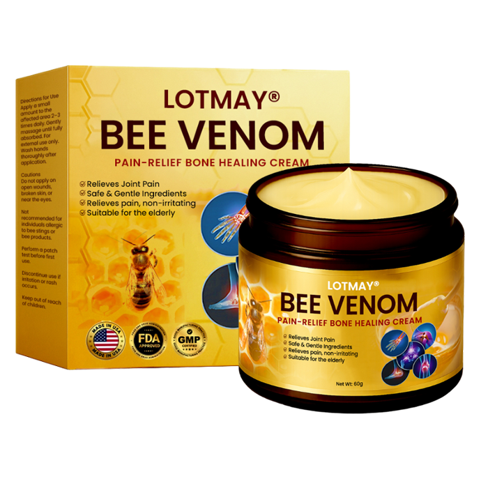 🏆Offical Store: LOTMAY® Bee Venom Pain-Relief Bone Healing Cream - Stop Suffering - Start Healing in Minutes