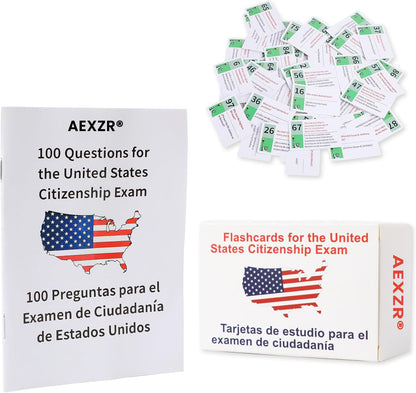 AEXZR® U.S. Civics Test Flash Cards