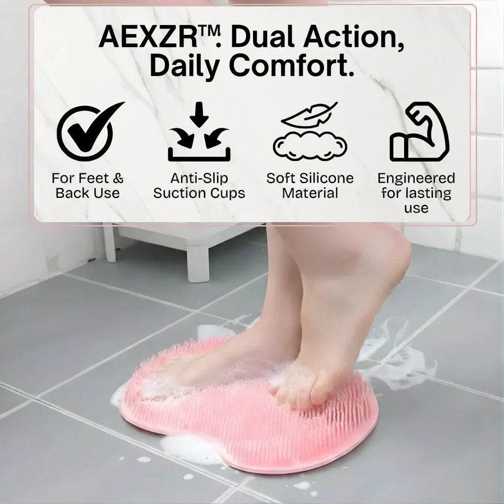 AEXZR® Shower Dual-Use Scrub & Massage Pad