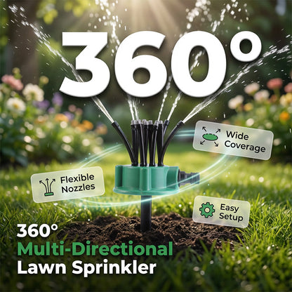 RZXEA™ 360° Precision Irrigation Sprinkler – 360° multi‑directional, custom spray patterns. Gentle on delicate plants. Save water, grow better. 🌱✅