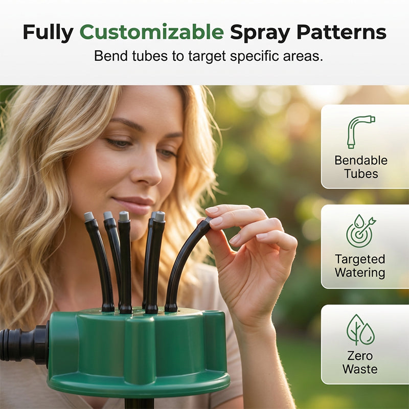 RZXEA™ 360° Precision Irrigation Sprinkler – 360° multi‑directional, custom spray patterns. Gentle on delicate plants. Save water, grow better. 🌱✅