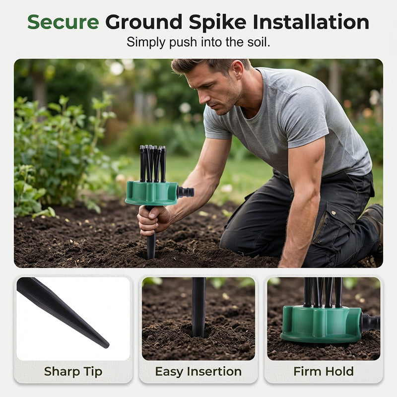RZXEA™ 360° Precision Irrigation Sprinkler – 360° multi‑directional, custom spray patterns. Gentle on delicate plants. Save water, grow better. 🌱✅