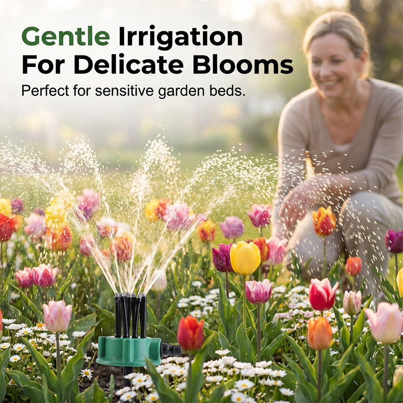 RZXEA™ 360° Precision Irrigation Sprinkler – 360° multi‑directional, custom spray patterns. Gentle on delicate plants. Save water, grow better. 🌱✅