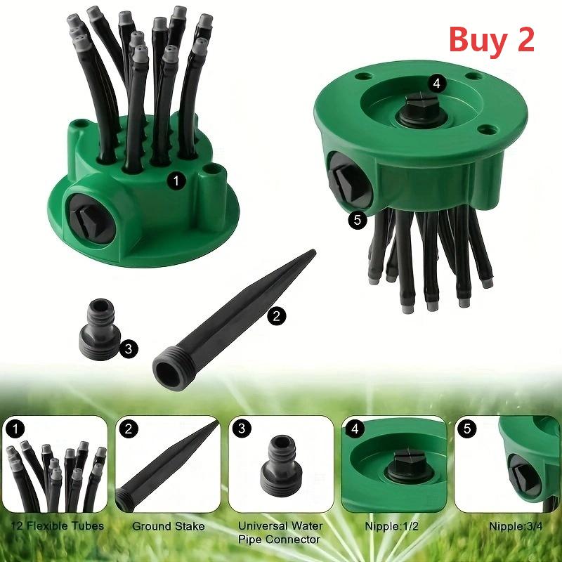 RZXEA™ 360° Precision Irrigation Sprinkler – 360° multi‑directional, custom spray patterns. Gentle on delicate plants. Save water, grow better. 🌱✅