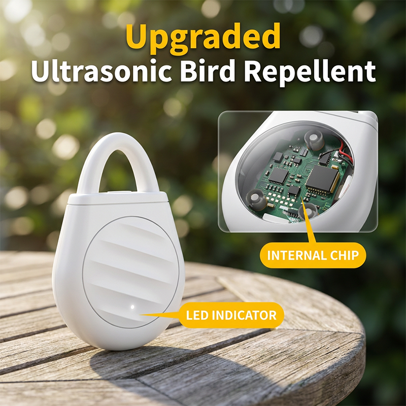 🔥Limited time: Buy 3 get 2 free!🐦 RZXEA™ Portable Ultrasonic Bird Repellent Keychain