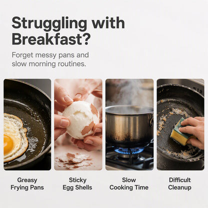 🥳2026 HOT SALE🥳💞50K+ SOLD! 🥗🎁 50% OFF + BUY 2 GET 1 FREE ! RZXEA™ Microwave Egg Poacher – From £4.99! Dual‑cavity, non‑stick & easy clean. Healthier than frying – stock up & save! 🏠✅